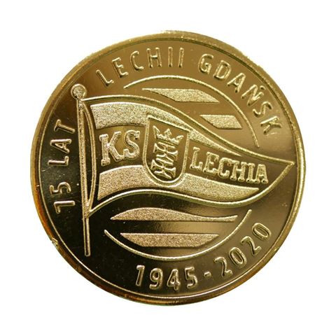 Obrazek Moneta - 11 Guldenów Gdańskich 75 lat Lechii Gdańsk 1945-2020