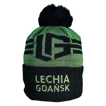 Obrazek Czapka zimowa z pomponem Khaki Lechia Gdańsk