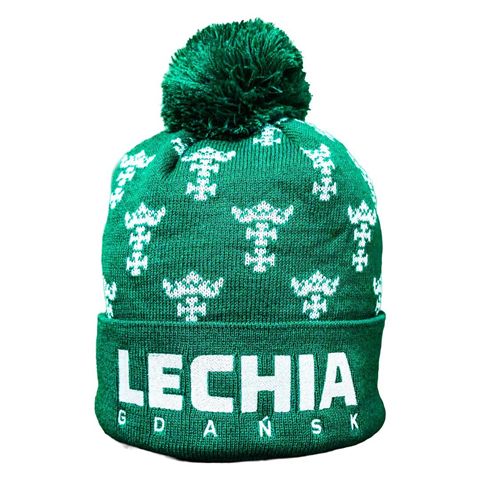 Obrazek Czapka zimowa z pomponem Herby Gdańska Lechia Gdańsk