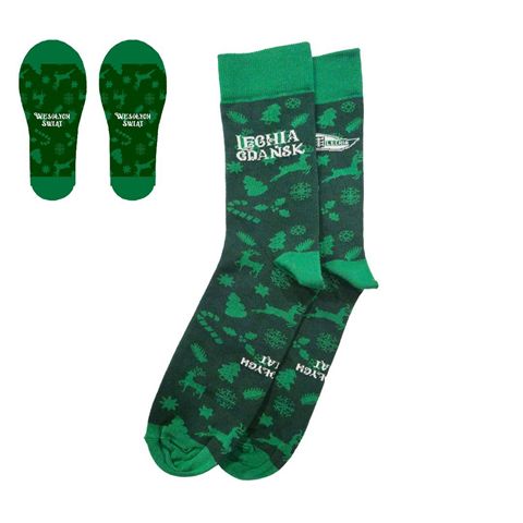 Obrazek Skarpety Lechia Gdańsk świąteczne
