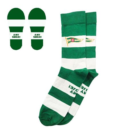 Obrazek Skarpety dziecięce Lechia Gdańsk Pasiak